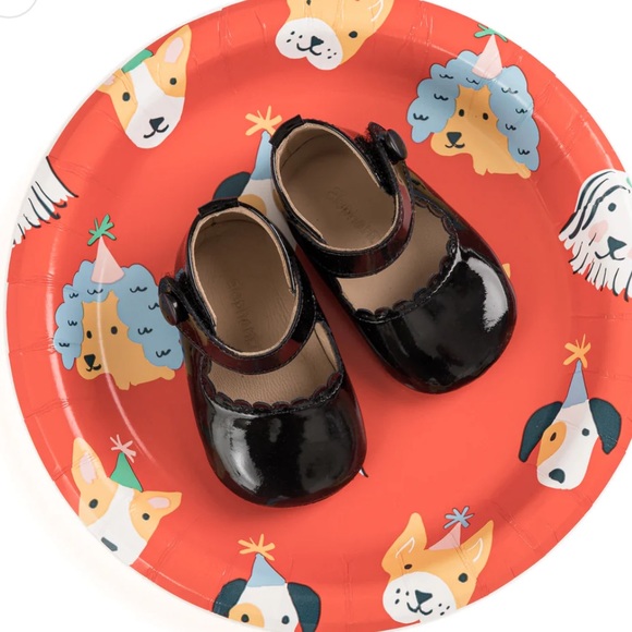 NEW/never worn Elephantito Baby Girl Mary Jane Shoes in Black Patent. Size 1. - Picture 4 of 5
